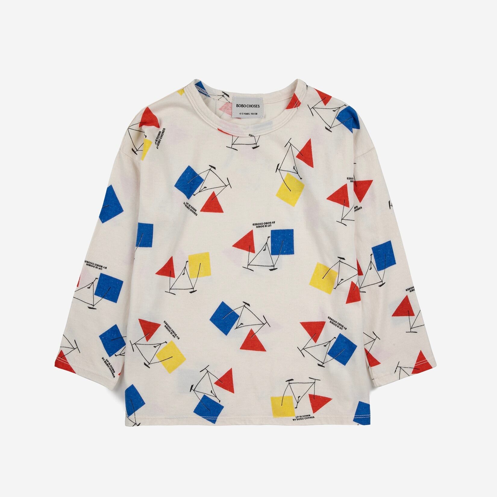 《BOBO CHOSES 2023AW》Long sleeve T-shirt / Crazy Bicy all over / 8-9Y