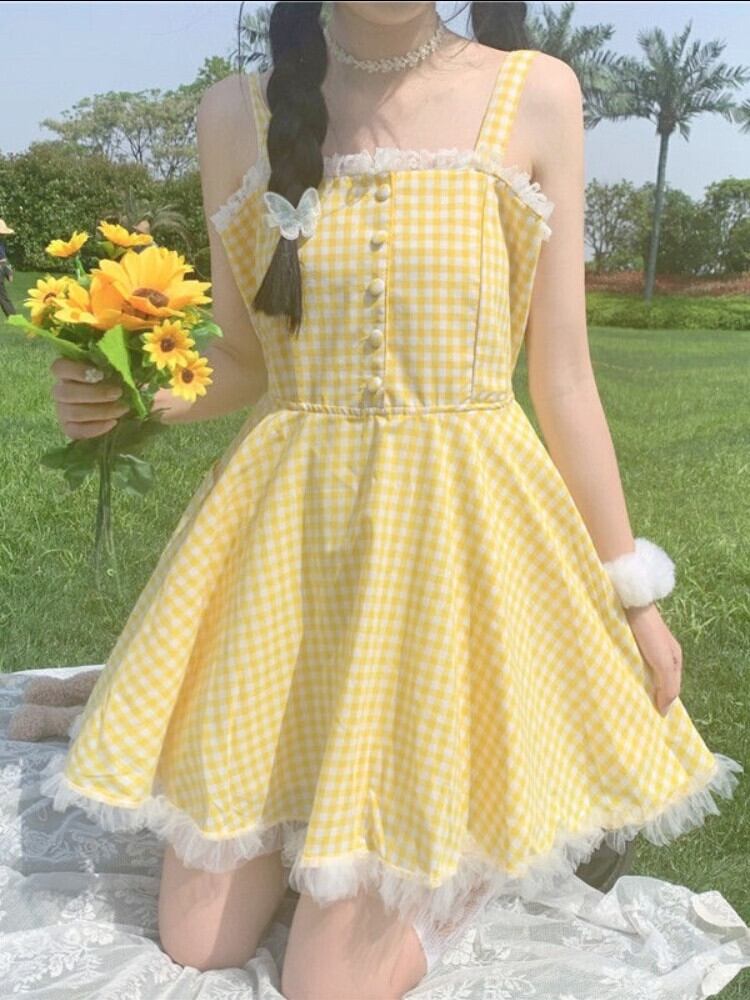夏ロリータストラップドレスパッチワークレース ese 甘い 夏ロリータストラップドレスパッチワークレース ese 甘い