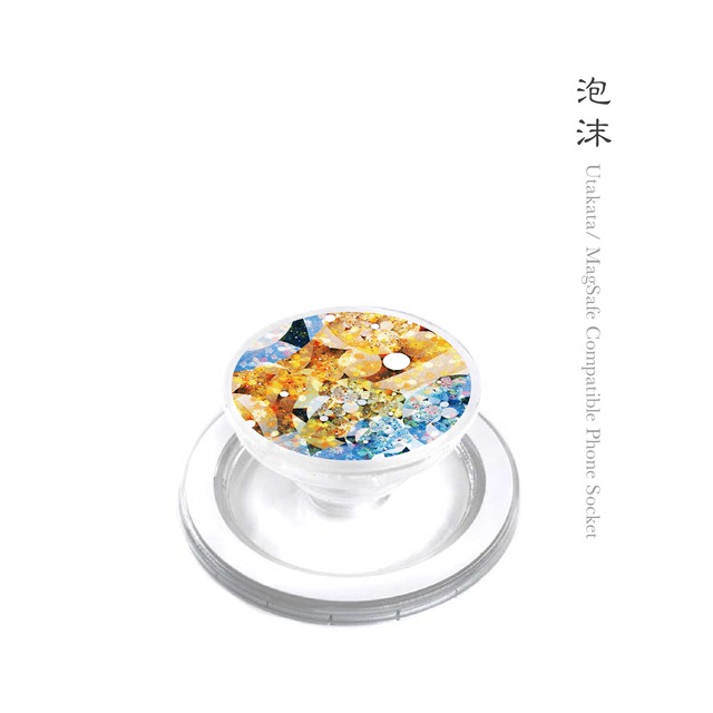泡沫  - 和風 クリアスマホソケット/MagSafe対応