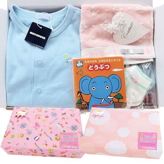 ミキハウス女の子出産祝い 爽やかブルーカーディガン（12～18ヶ月）と