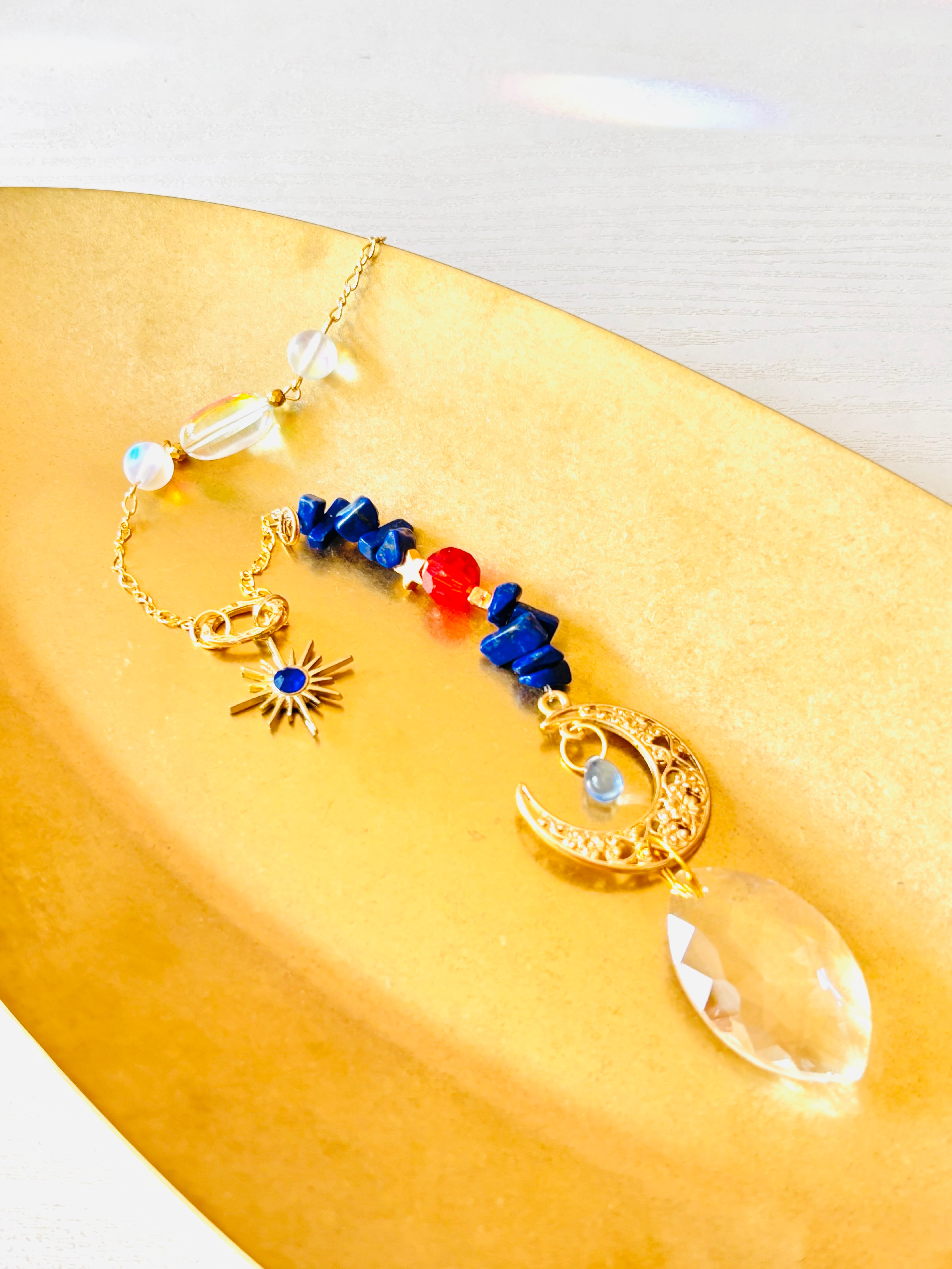 スワロフスキー！魔除けのサンキャッチャー（黒龍&バッキーボール