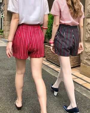 50's stripe short pants (2 colors)