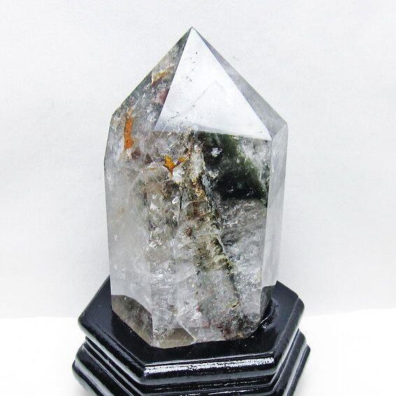 1.2Kg グリーンファントム 六角柱 台座付属 一点物 152-3859