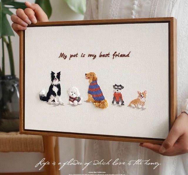 【4pateern】Desigh Embroidery, Art 刺繍デザインアート