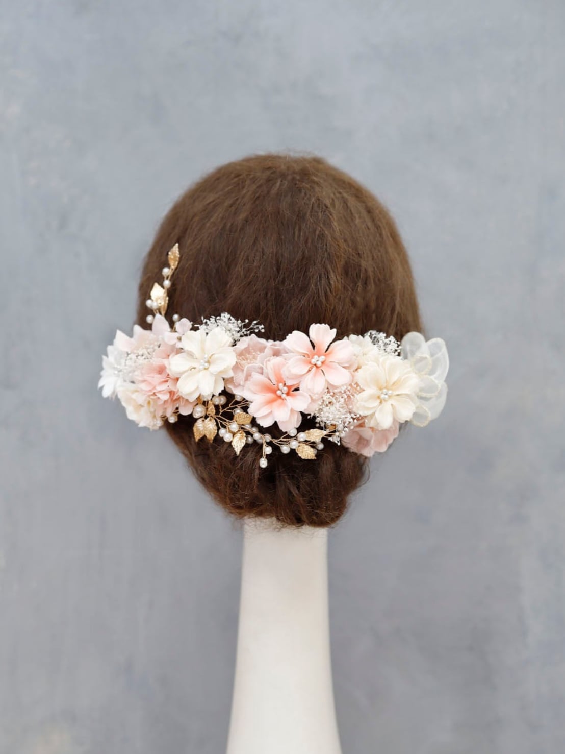 【Zinnia(ジニア)リボン髪飾り】小枝ビジュー 卒業式 袴 振袖 成人式 白無垢 色打掛 和装 ヘアパーツ ヘッドドレス 白無垢 k-0128