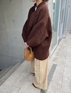 【新作5%OFF・3日間】Over-fit Half Wool Coat_Brown