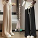 ワイドパンツ 秋冬 ニットパンツ レディース ニット ロングパンツ ウエストゴム 美脚 リラックス 暖い カジュアル ボトムス ニットパンツ バギーパンツ イージーパンツ ゆったり カジュアル