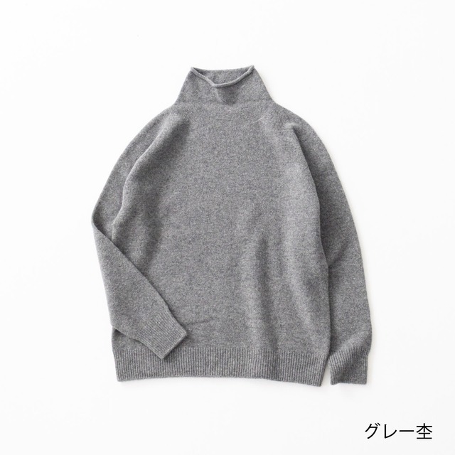 リネン RINEN 2/15ウール天竺編み(ホールガーメント)タートルネック(R17682)全3色