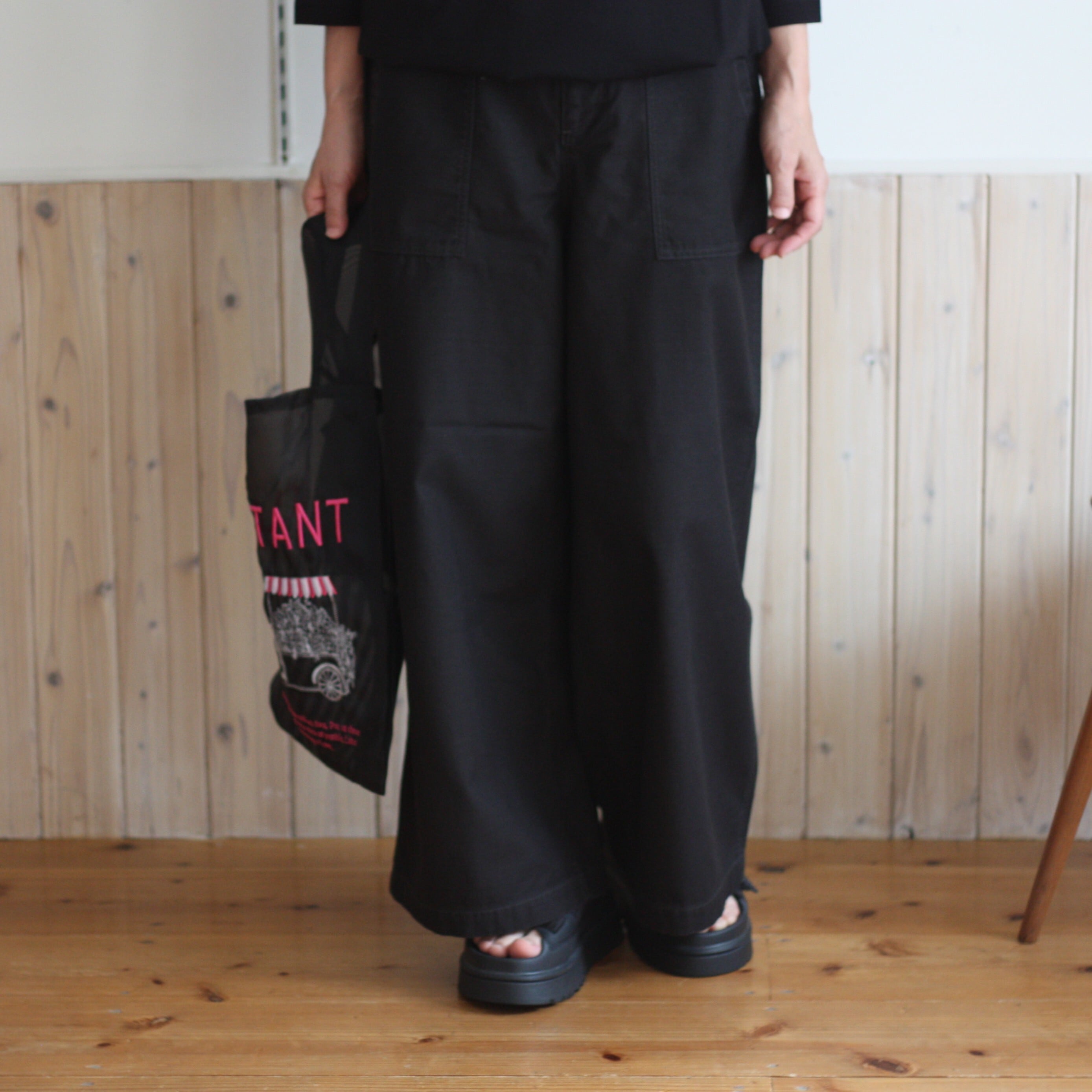 Le pivot ルピボット バックサテンベイカーラフパンツ ベージュ | tous