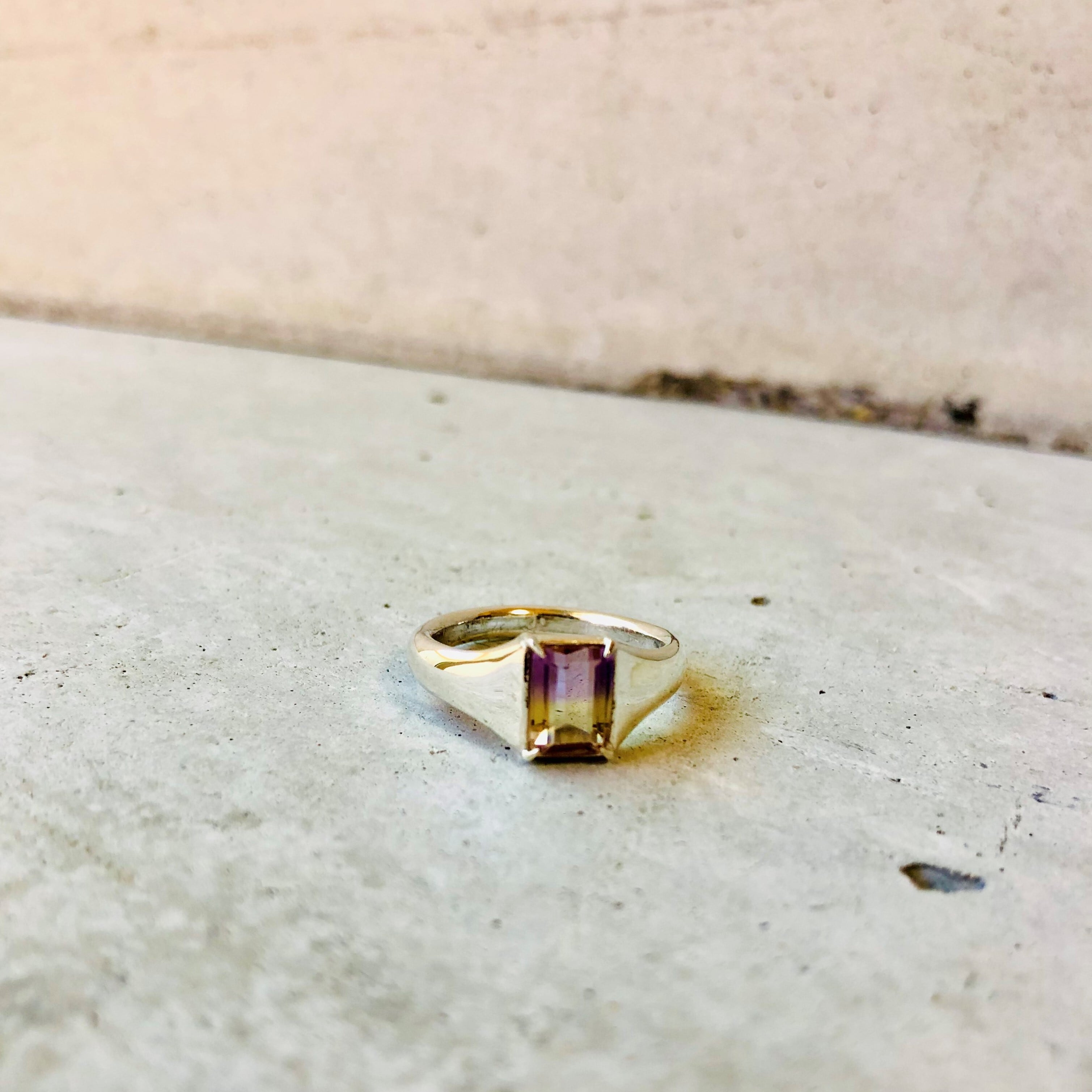 7OMSV】『One off』Ametrine rectangle ring | ATELIER 215アトリエ215