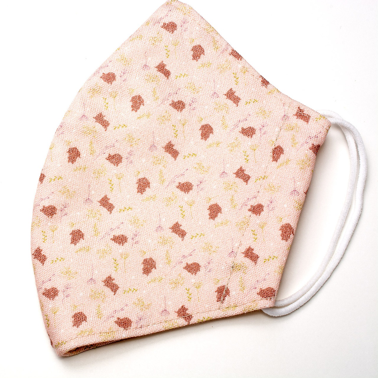 みんなが元気になるマスク 子供用 ハムスター シルエット ピンク 布マスク 日本製 立体 EJ-861P