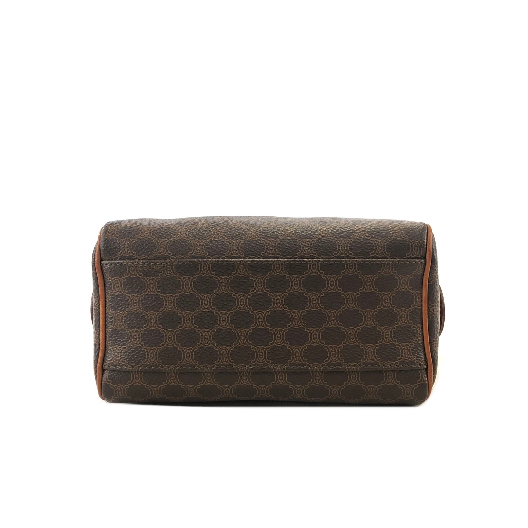 CELINE セリーヌ マカダム レザー ミニボストン 2WAY ショルダー CELINE セリーヌ マカダム レザー ミニボストン 2WAY ショルダー