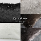 【TVで紹介】Espace du calme ファークッションカバー 45x45㎝ ラグジュアリー エコファー 日本製