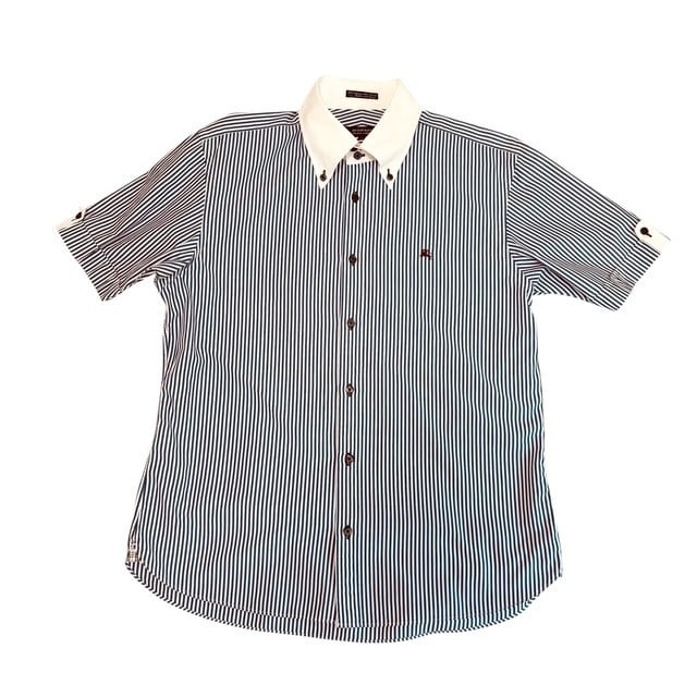 【ほぼ未使用】BURBERRY BLACK LABEL　クレリック シャツ　L ほぼ未使用】BURBERRY BLACK LABEL クレリック シャツ L トップス