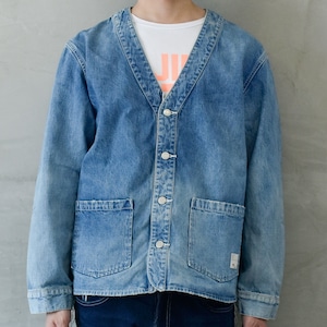 VINTAGE DENIM CARDIGAN ［USED CRASH］ / L-INDIGO