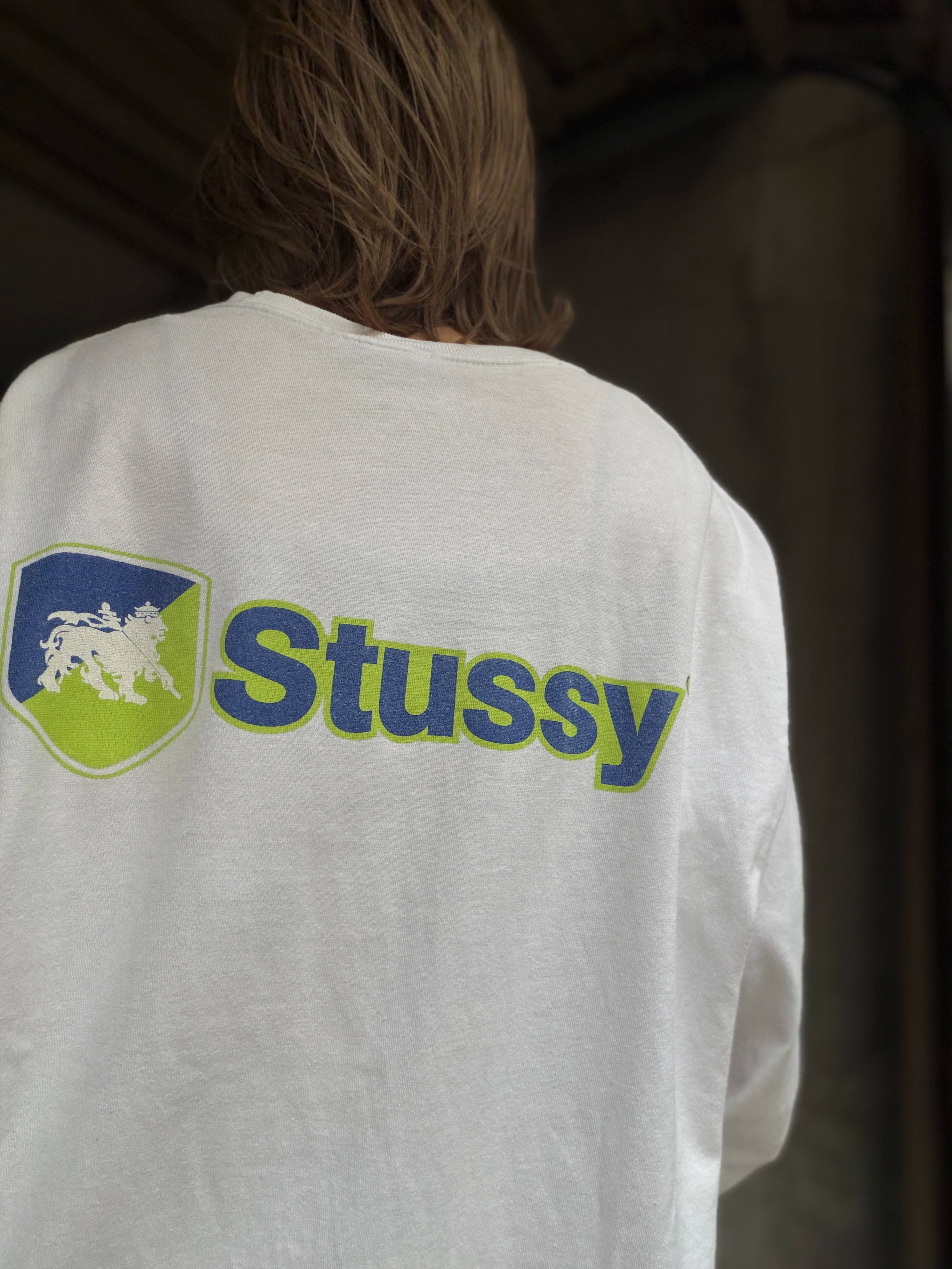 (CS2591)STUSSY lion long sleeve T-shirt made in Mexico