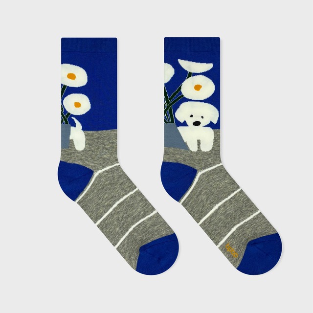 【JIN KITAMURA】北村人 SOCKS DOT POODLE ソックス ドット 黒猫