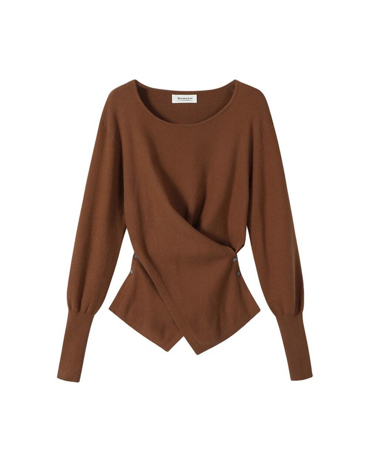 クロスボタンスリムニットセーター 3color A0533 - 1