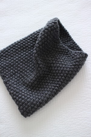 スヌード　チャコールグレー