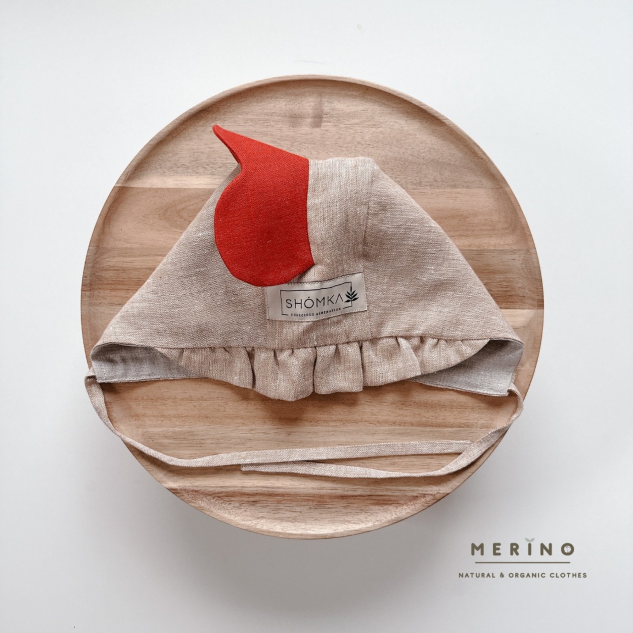 【即納】SHÓMKA / LINEN CHICKEN BONNET 49CM