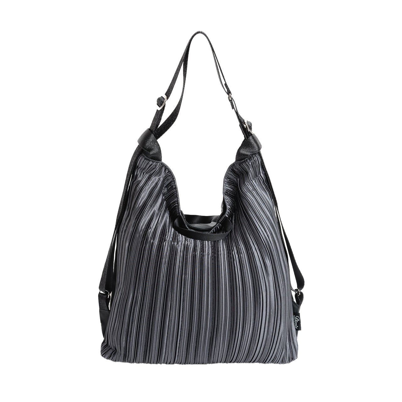 カラフルプリーツ2WAYシャインリュック(DSP-911)#450ブラック