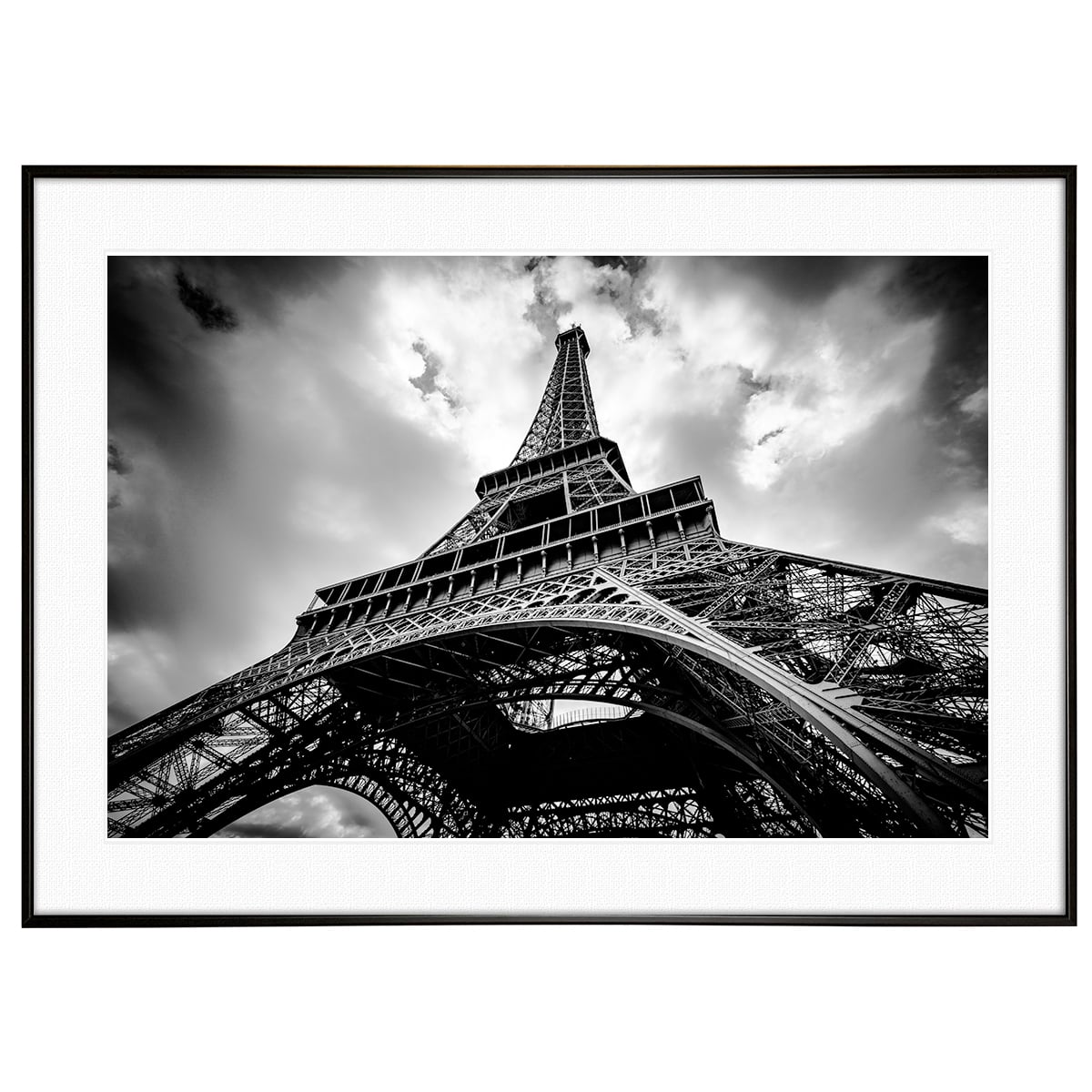 フランス写真 パリ エッフェル塔 インテリア モノクロアートポスター額装 AS1405