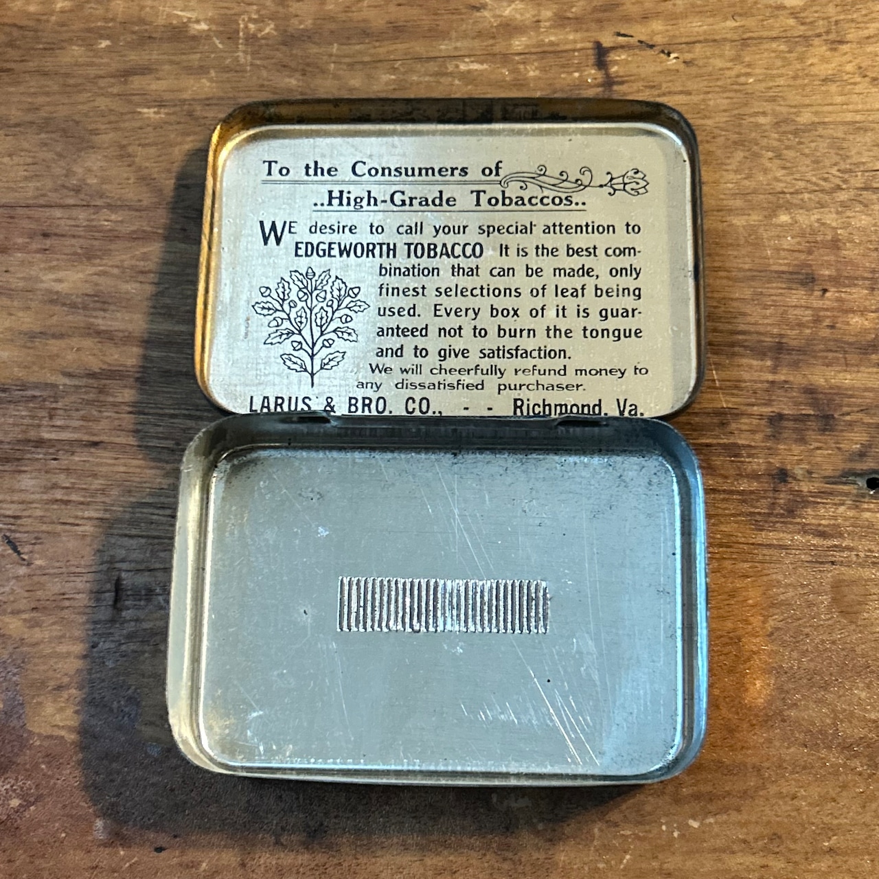 1910s–1920s エッジワース ヴィンテージ タバコ缶 EDGEWORTH EXTRA HIGH GRADE PLUG SLICE Vintage Tobacco Tin T-767