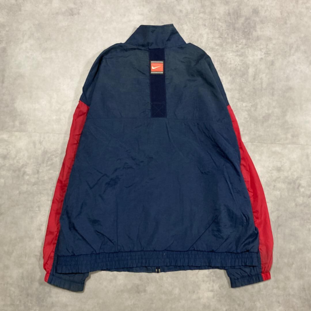 NIKE ナイキ ナイロンジャケット ヴィンテージ 2XL 紺 赤 12600 | fuufu