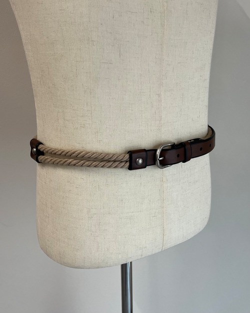 【2025/SS PRADA】rope leather switching belt