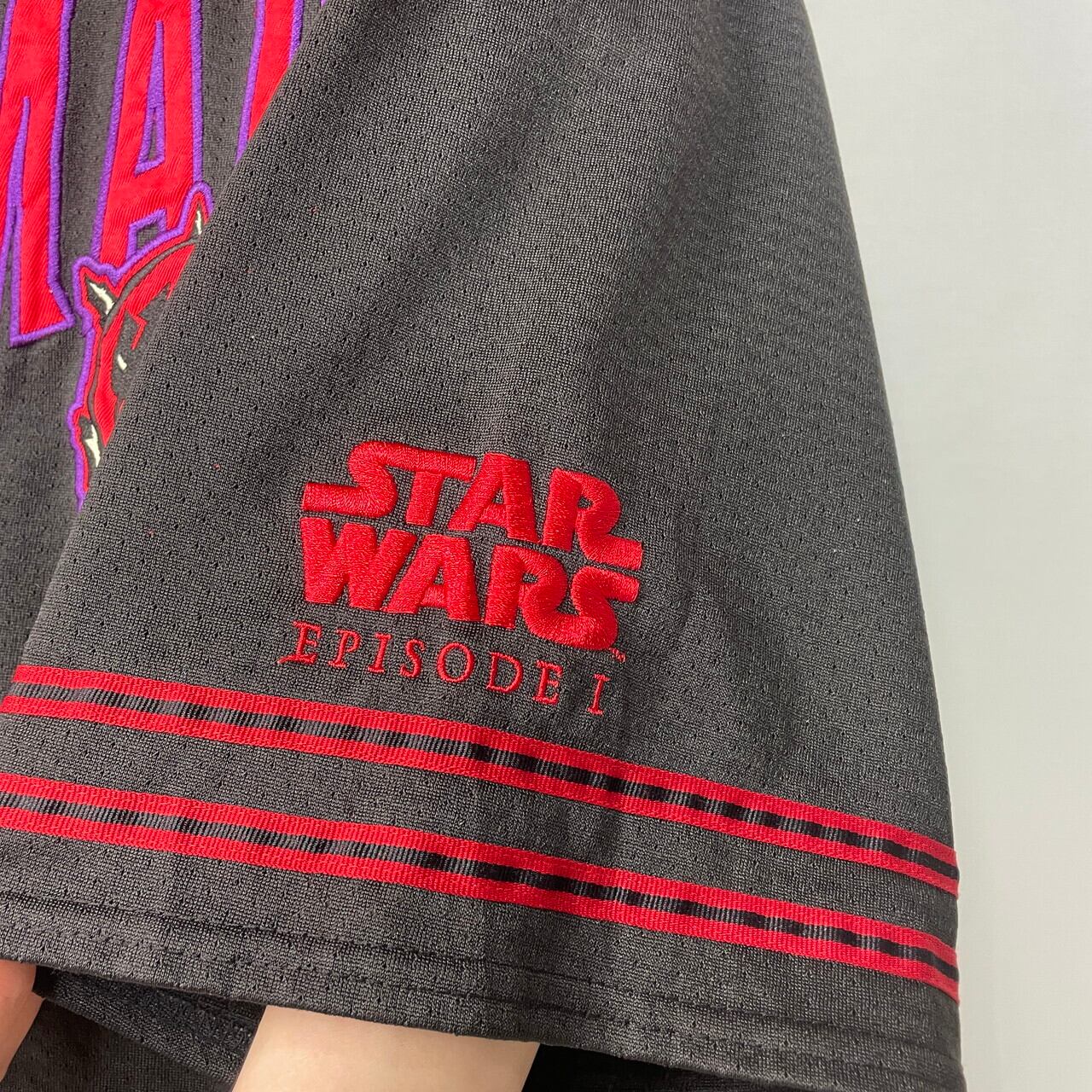 90年代 STAR WARS DARTH MAUL スターウォーズ ダースモール メッシュ ベースボールシャツ メンズ2XL