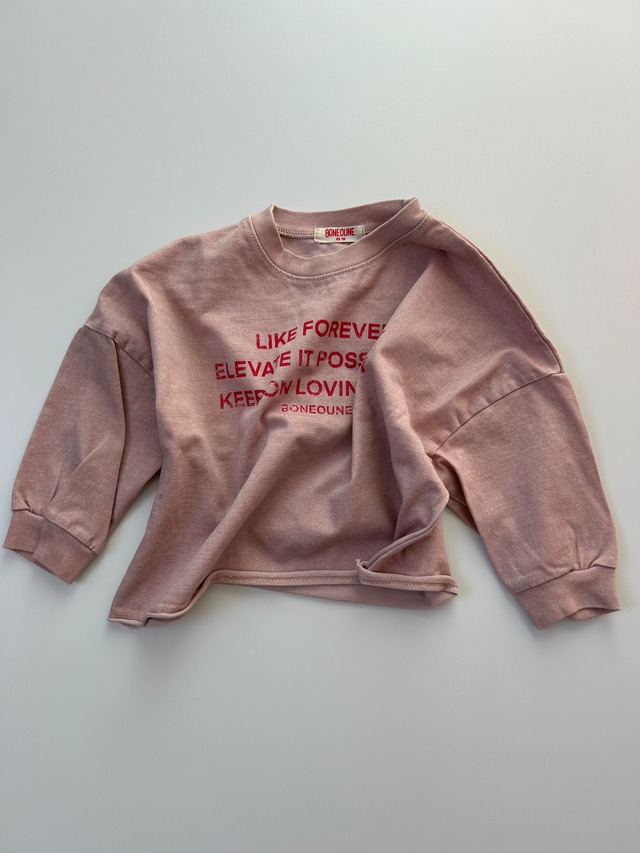 ［即納］(last1 Msize) boneoune / wide crop pig t shirt