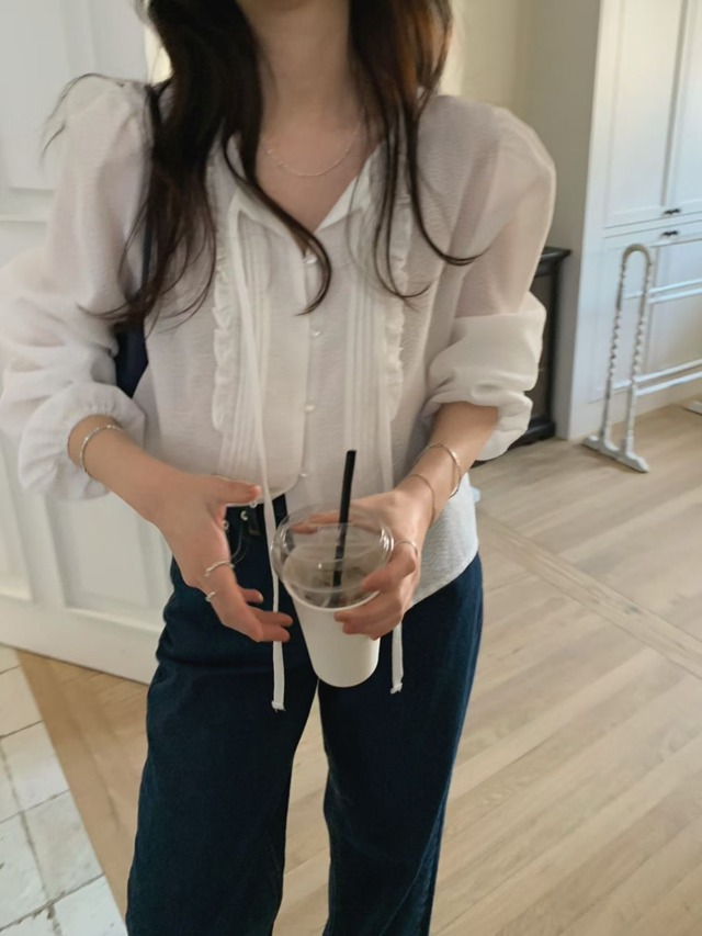 (予約) pretty young thing / Lumi frill blouse 3color　