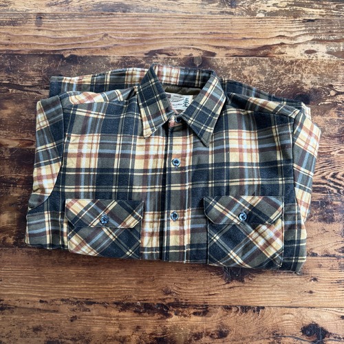 1980's DEADSTOCK Sears Fieldmaster  Quilt Lined Flannel Shirt M