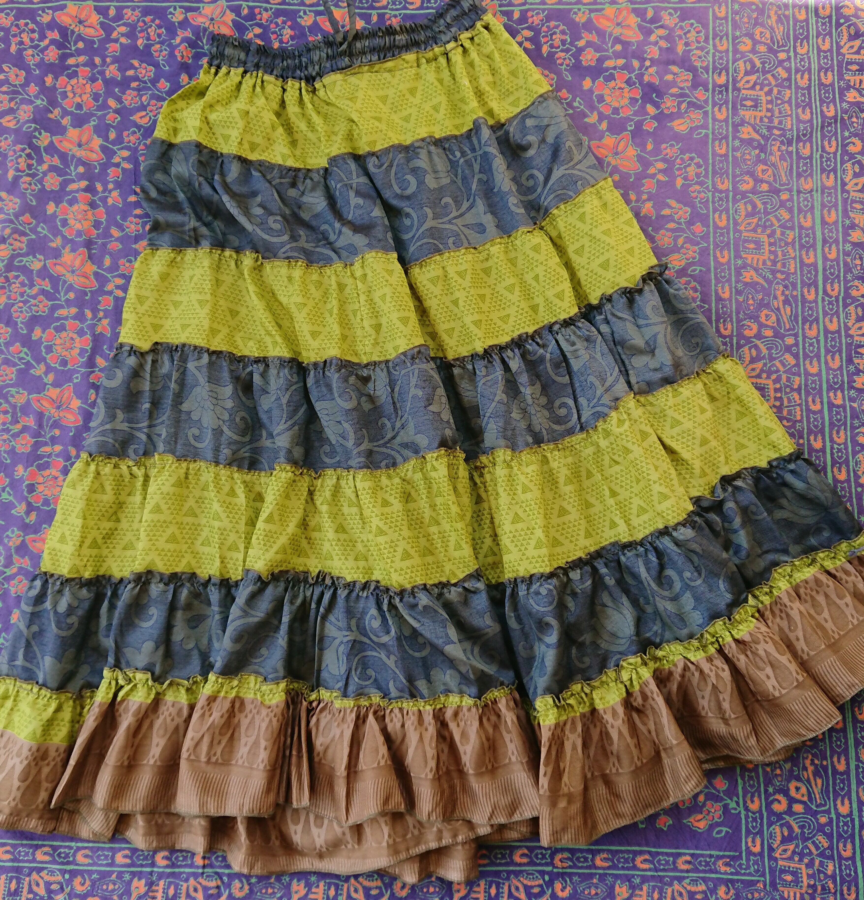 レア モン族 古布 ビンテージ 刺繍 ロウ傑 藍染 インディゴ 巻き