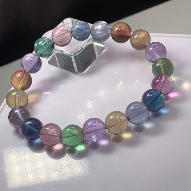 A23.限定品✩レアカラー♪マルチカラーフローライトブレスレット