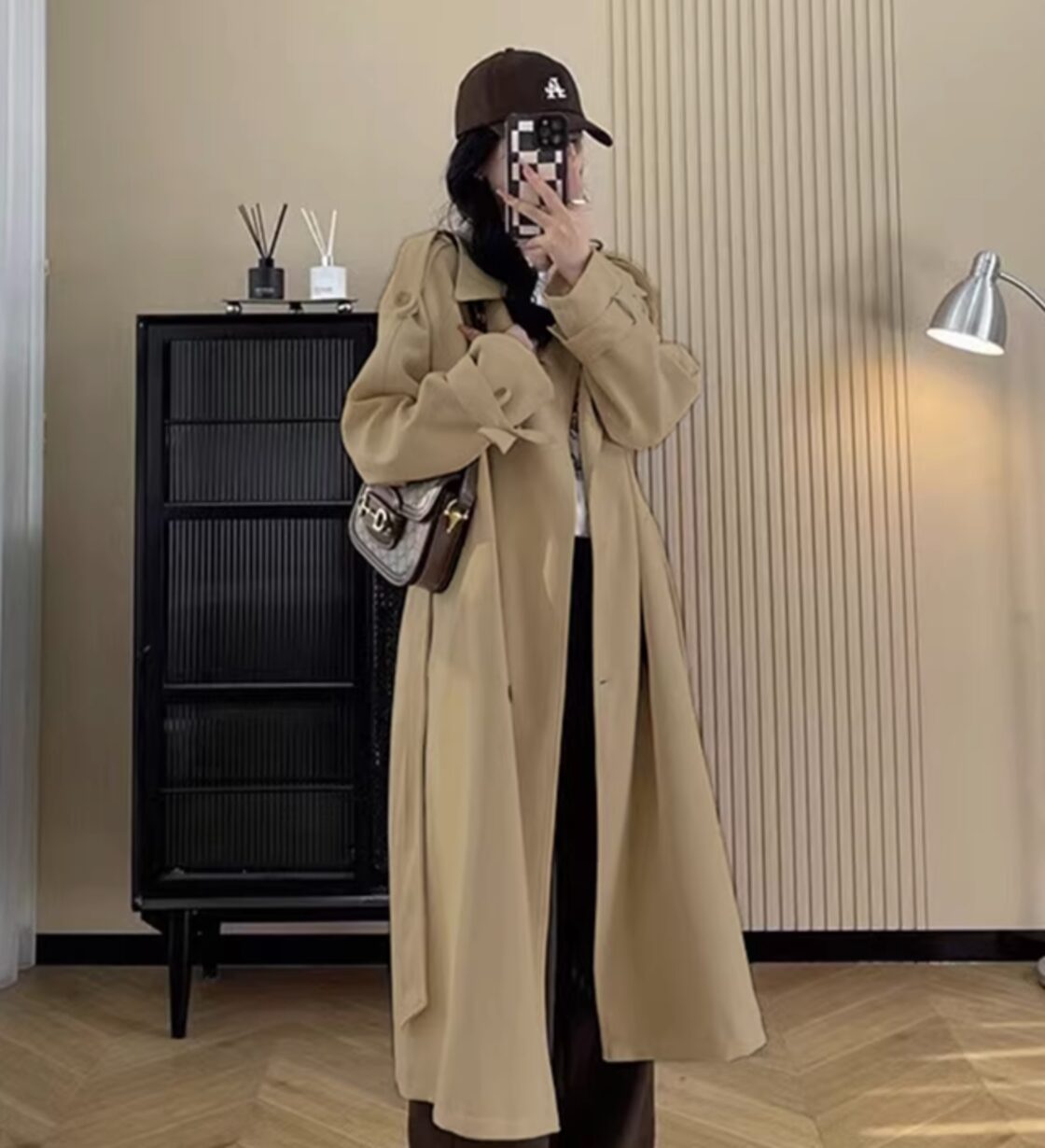 アウター デート モテアイテム トレンチコート ロング丈 ウエスト 