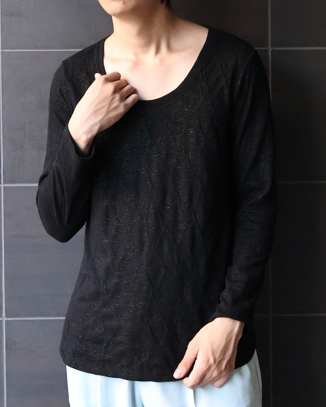 glitter crew neck tops