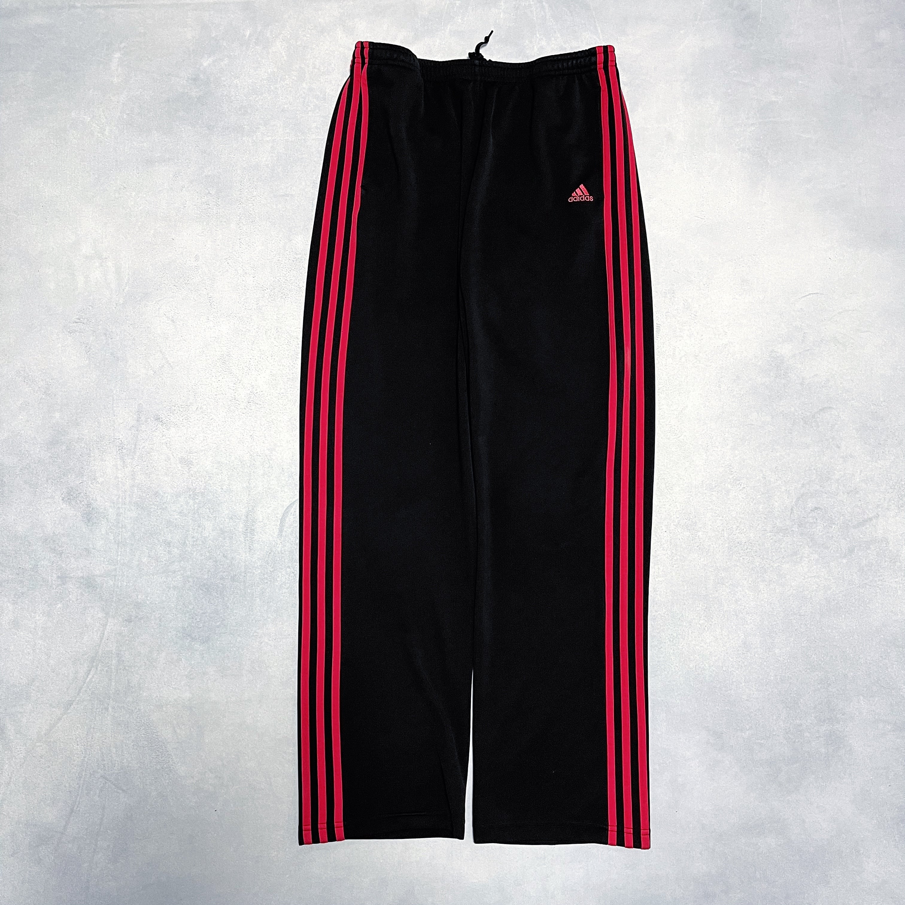 adidas ジャージ　パンツ　赤　黒　サイズM