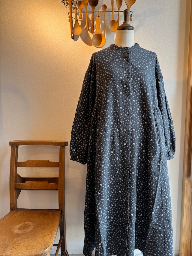 HEAVENLY  起毛コットンフラワープリントワンピース