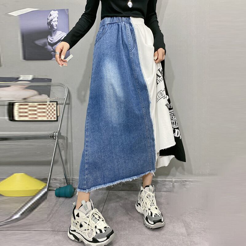 スカート 薄手スタイル 大きめサイズ ミックスインファッション93637820661