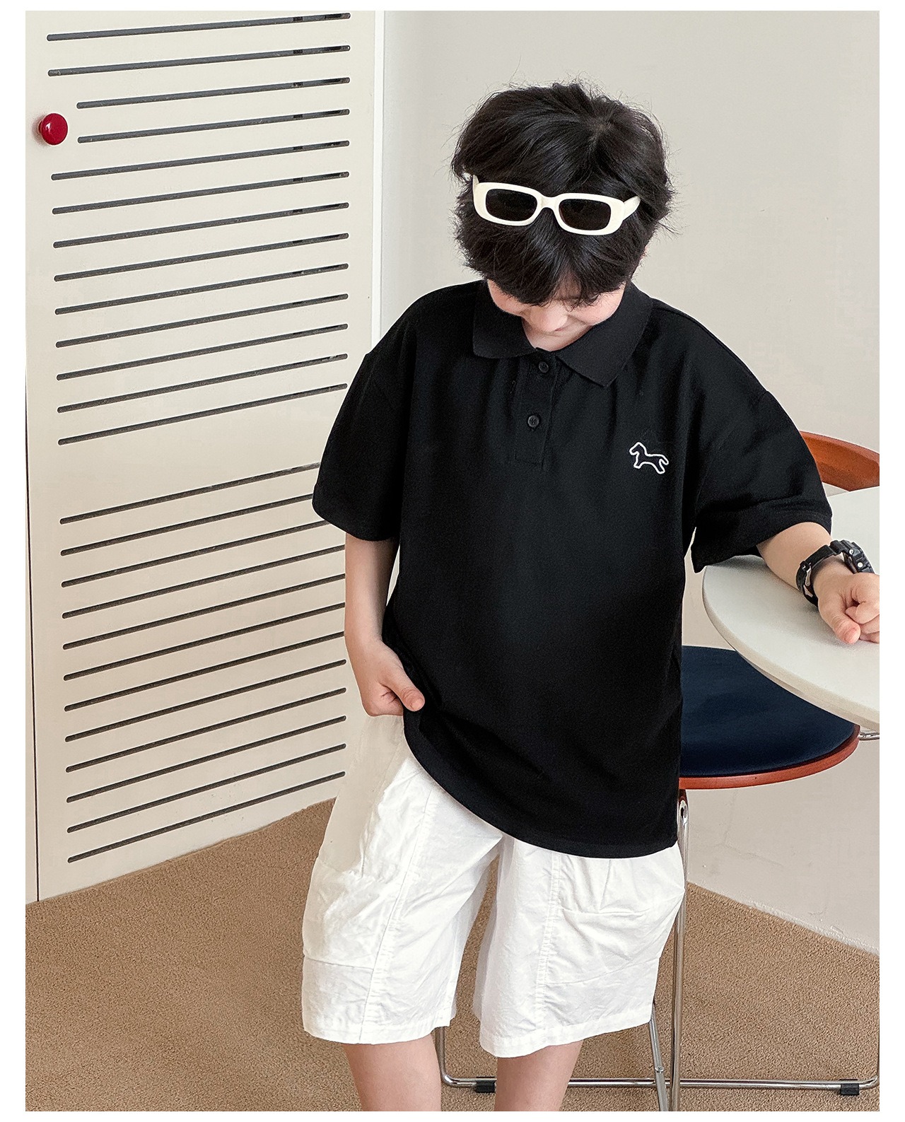 [bdiary] Noket Needlepoint Polo Shirt / [비다이어리] 노켓자수카라티셔츠