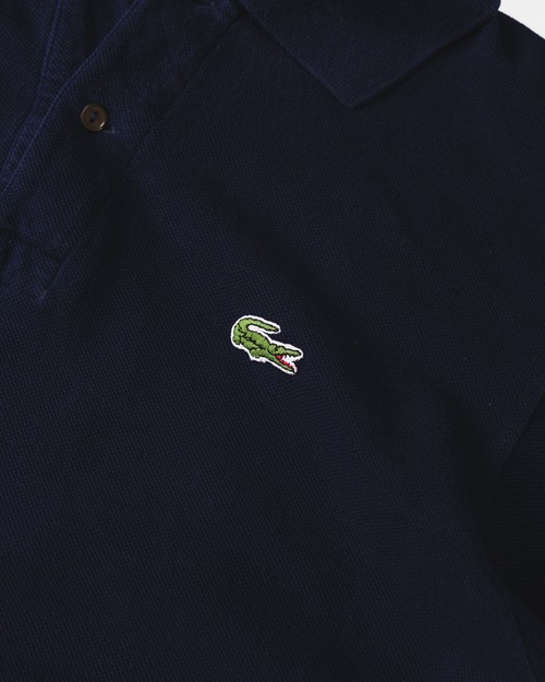 [1970's] "CHEMESE LACOSTE" Moss stitch S/S Knit Polo (Made in France)