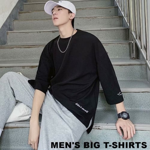 Tシャツ 7分袖 カットソー ビッグシルエット メンズ ビッグTシャツ 