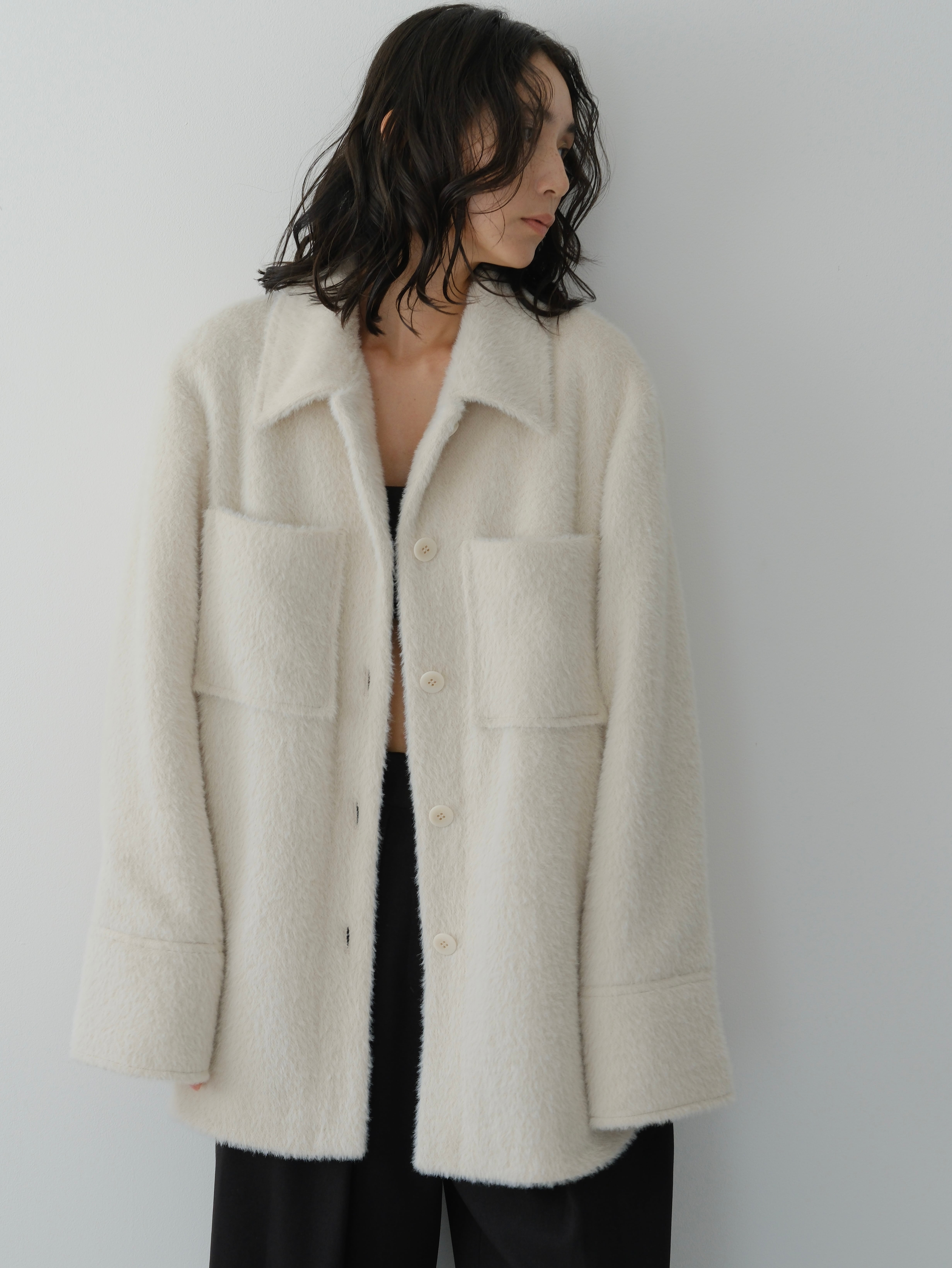 完売品【aere アエレ】eco suede half coat 完売品【aere アエレ】eco suede half coat LAMBS WOOL ｜ ハーフ