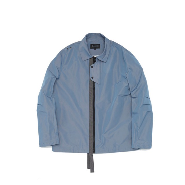 Unbalanced Strap Shirt Jacket sky blue レイヤーシャツジャケット