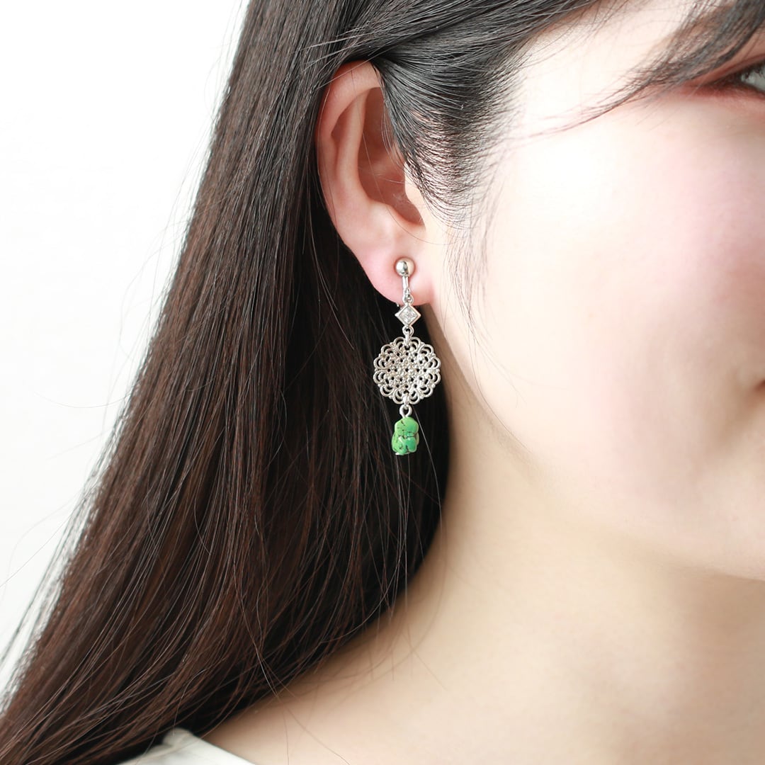 green turquoise ピアス＆イヤリング mm1256 | 【MeiNu（メイニュウ
