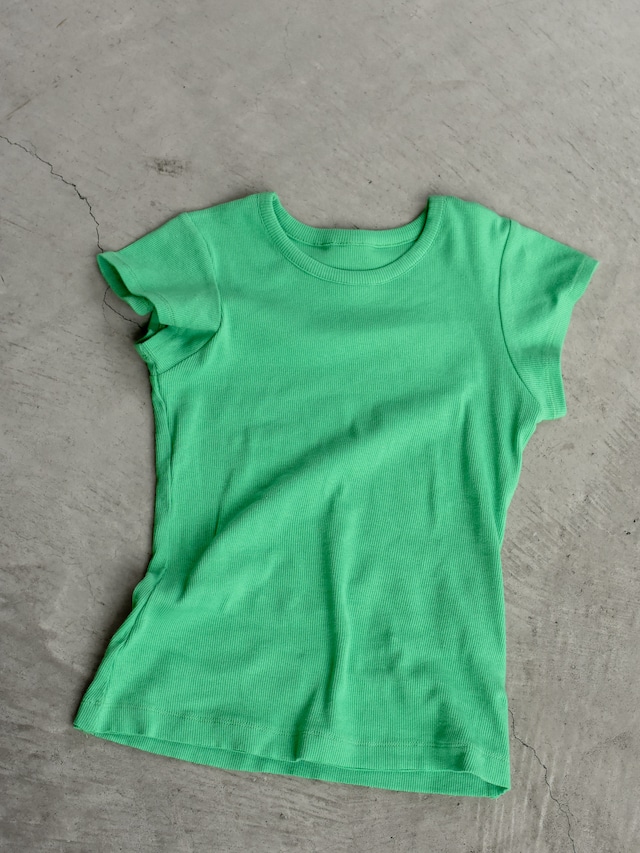 minimal rib tee（lettuce）