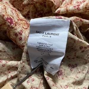 SAINT LAURENT PARIS damask pattern band collar pullover shirt
