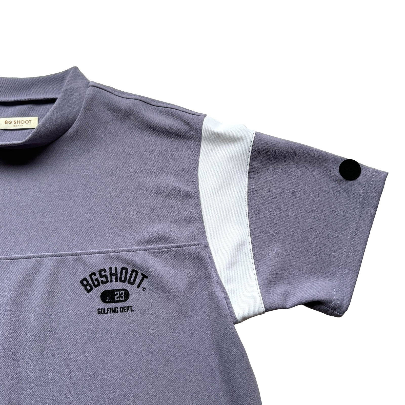 COLLEGE LOGO MOCK NECK FOOTBALL SHIRT -PURPLE- | 8G SHOOT WEBSTORE