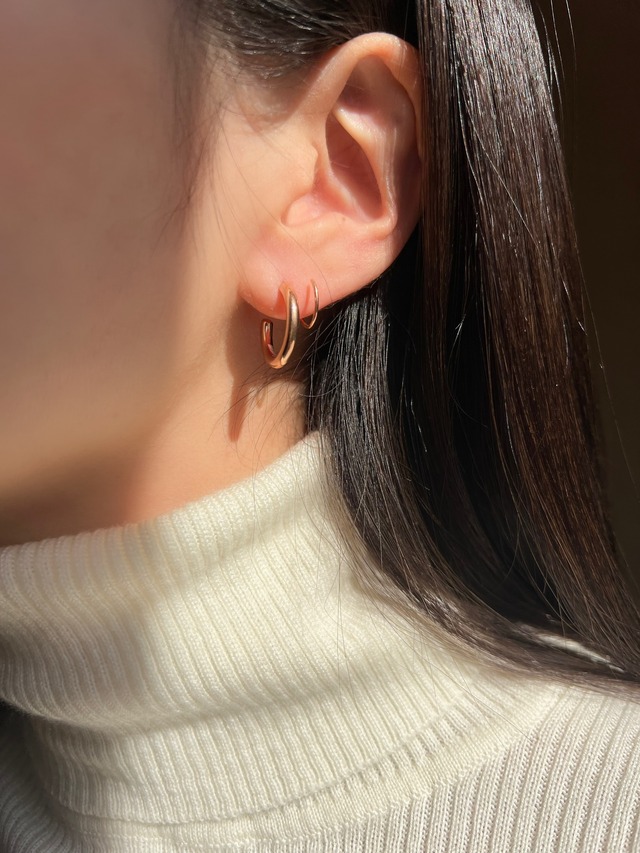 screw hoop pierce【2COLOR】